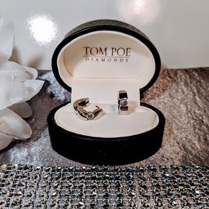 50pt H1 S1 Diamond and 14k WHITE GOLD Earrings